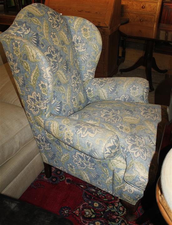 Wingback armchair